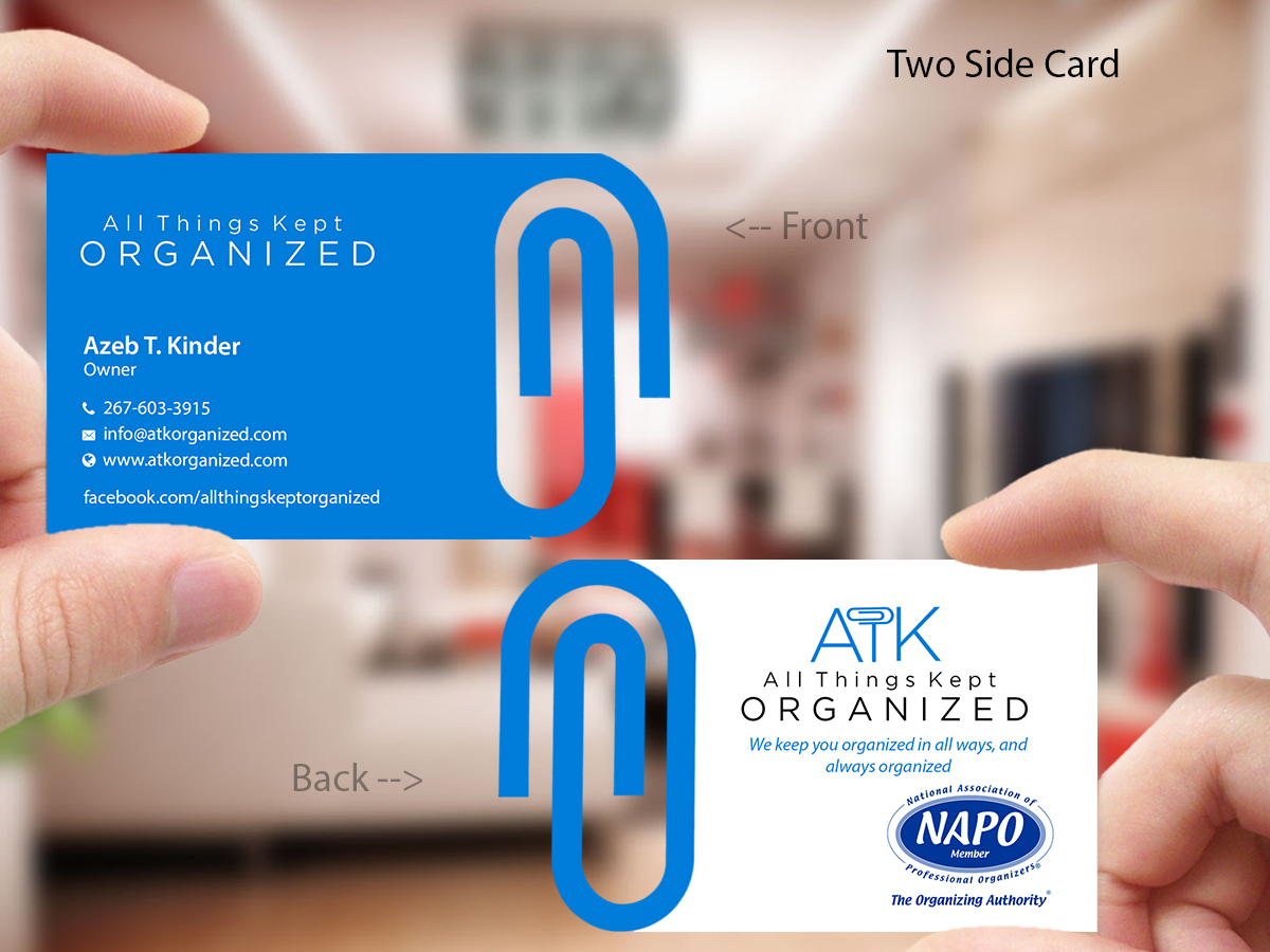 Business Card Design by Creations Box 2015 for All Things Kept Organized | Design #11680698