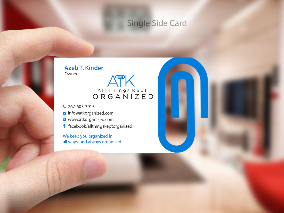 Business Card Design by Creations Box 2015 for All Things Kept Organized | Design #11684665