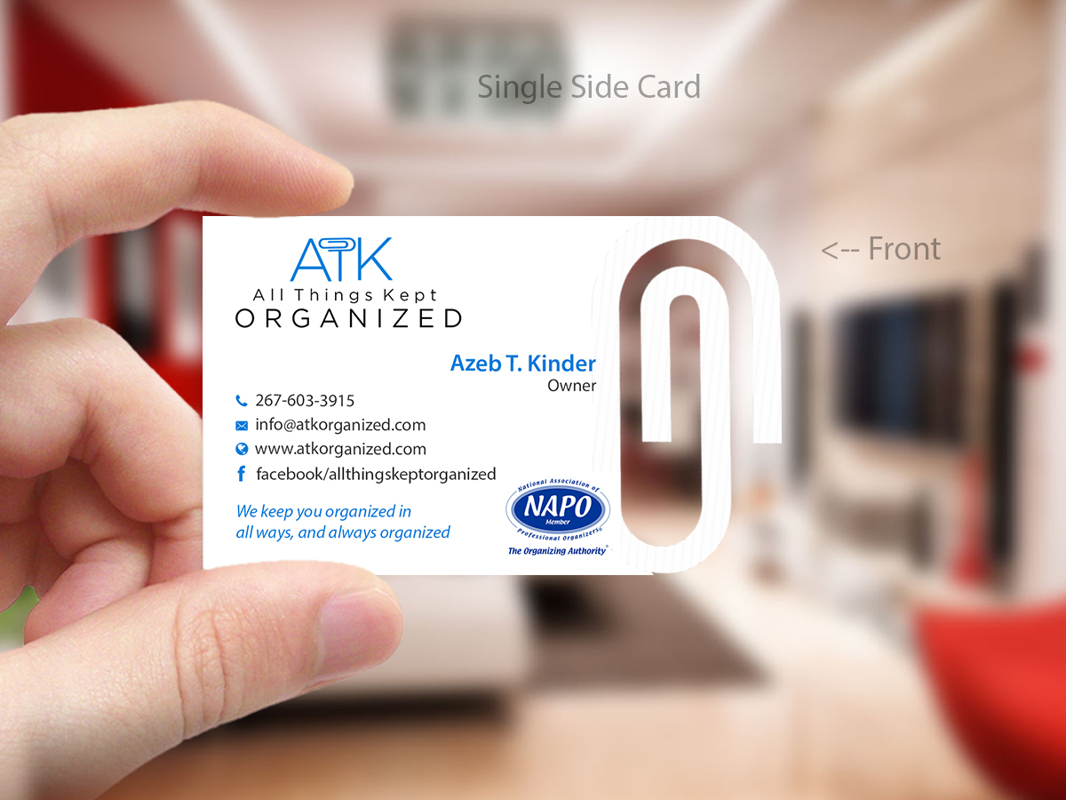 Business Card Design by Creations Box 2015 for All Things Kept Organized | Design #11684666