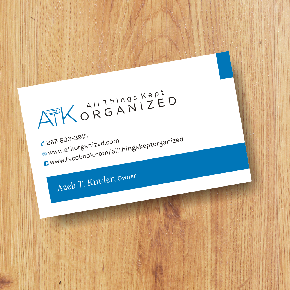 Design de Carte de Visite par rhalder4 pour All Things Kept Organized | Design #11576590