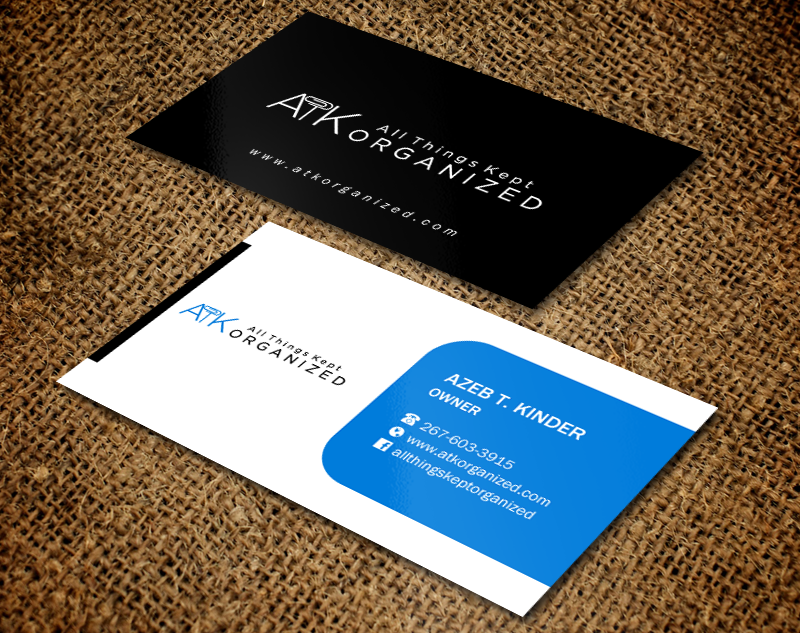Business Card Design by Brand aid for All Things Kept Organized | Design #11582638