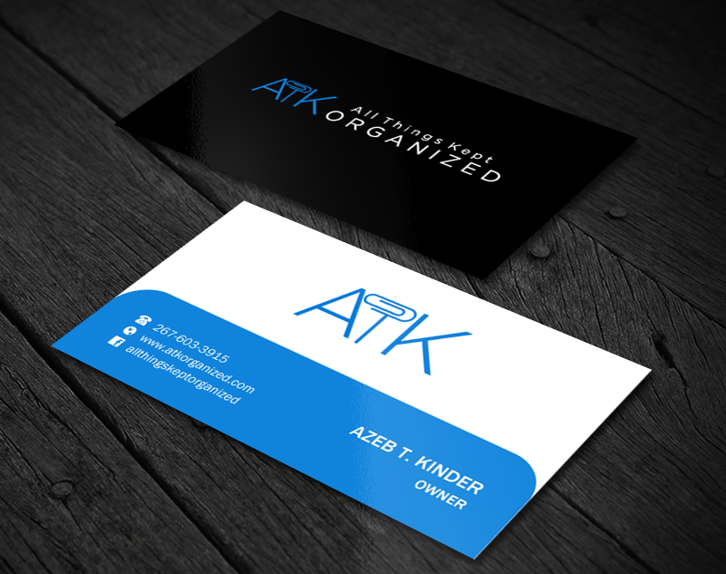 Business Card Design by Brand aid for All Things Kept Organized | Design #11582640