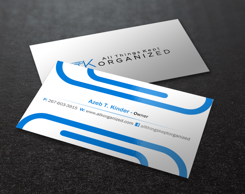 Business Card Design by Brand aid for All Things Kept Organized | Design #11582648