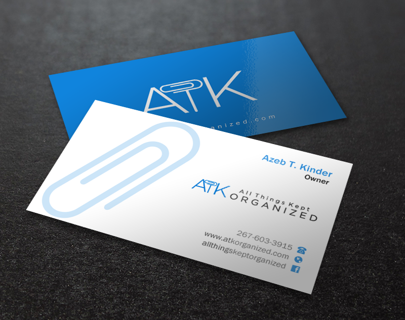 Business Card Design by Brand aid for All Things Kept Organized | Design #11582650
