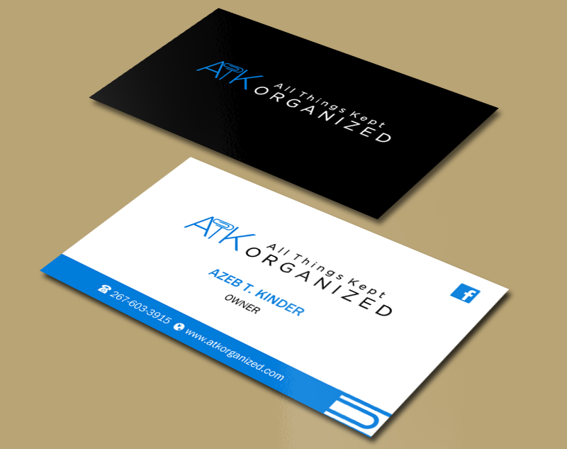 Business Card Design by Brand aid for All Things Kept Organized | Design #11582659