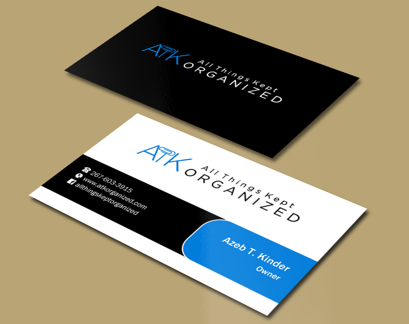 Business Card Design by Brand aid for All Things Kept Organized | Design #11582660