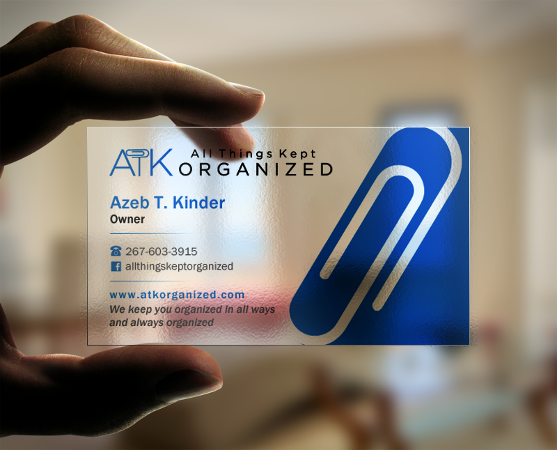 Business Card Design by Brand aid for All Things Kept Organized | Design #11586453