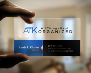 Business Card Design by chandrayaan.creative for All Things Kept Organized | Design: #11575875