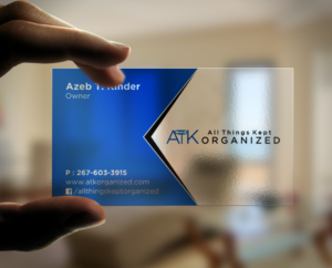Business Card Design by chandrayaan.creative for All Things Kept Organized | Design: #11575876