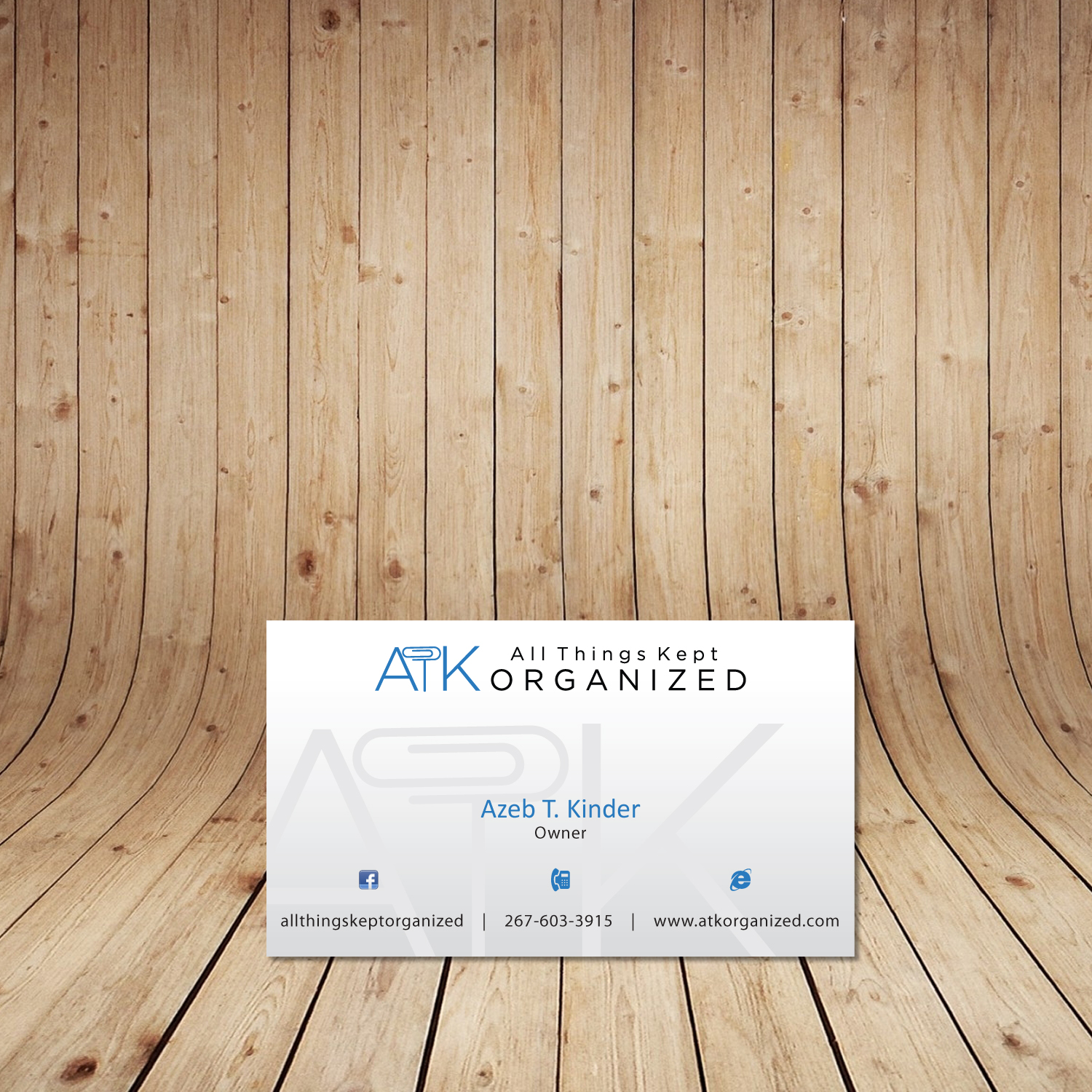 Visitenkarten-Design von tanmoy.pramanik für All Things Kept Organized | Design #11565733