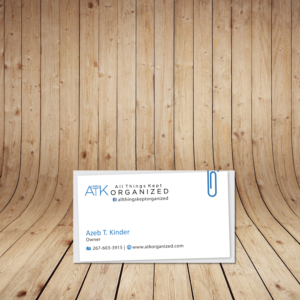 Diseño de Tarjeta de Presentación por tanmoy.pramanik para All Things Kept Organized | Diseño: #11565734