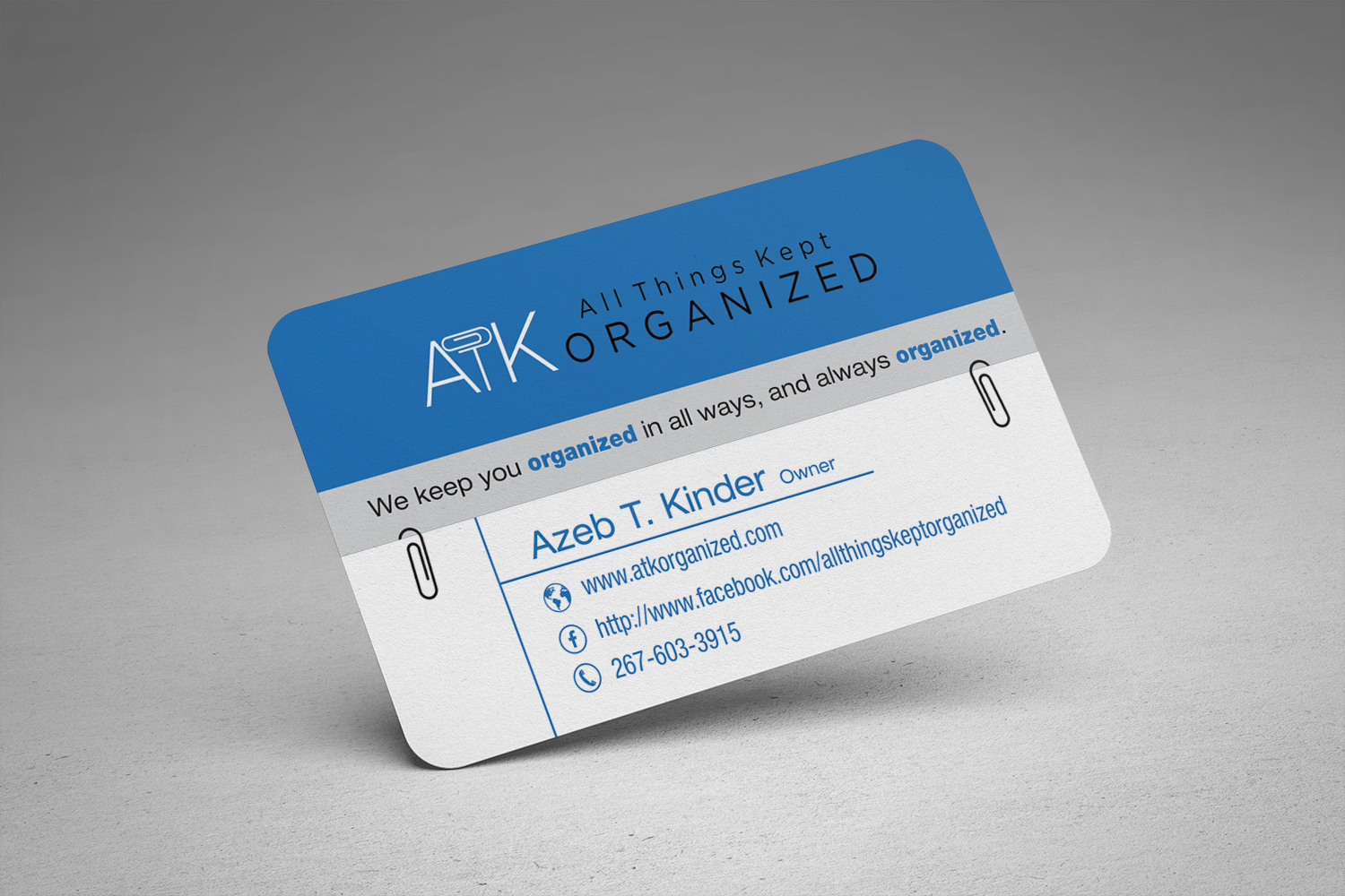 Diseño de Tarjeta de Presentación por alhemique1 para All Things Kept Organized | Diseño #11580443