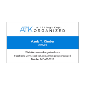 Design de Carte de Visite par openairishmae pour All Things Kept Organized | Design #11668455