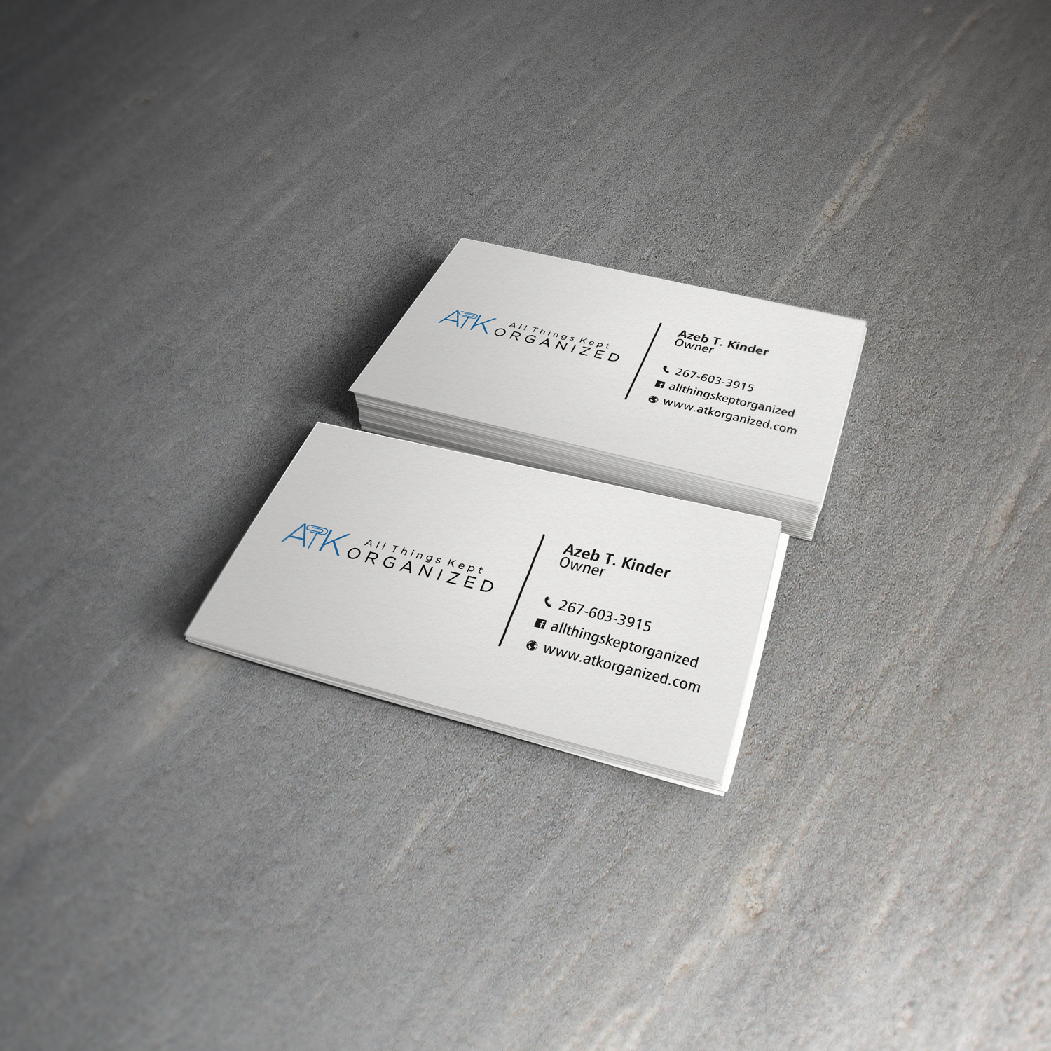 Diseño de Tarjeta de Presentación por Chipyz para All Things Kept Organized | Diseño #11654429