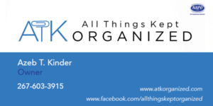 Business Card Design by Beverly Gage for All Things Kept Organized | Design: #11667062
