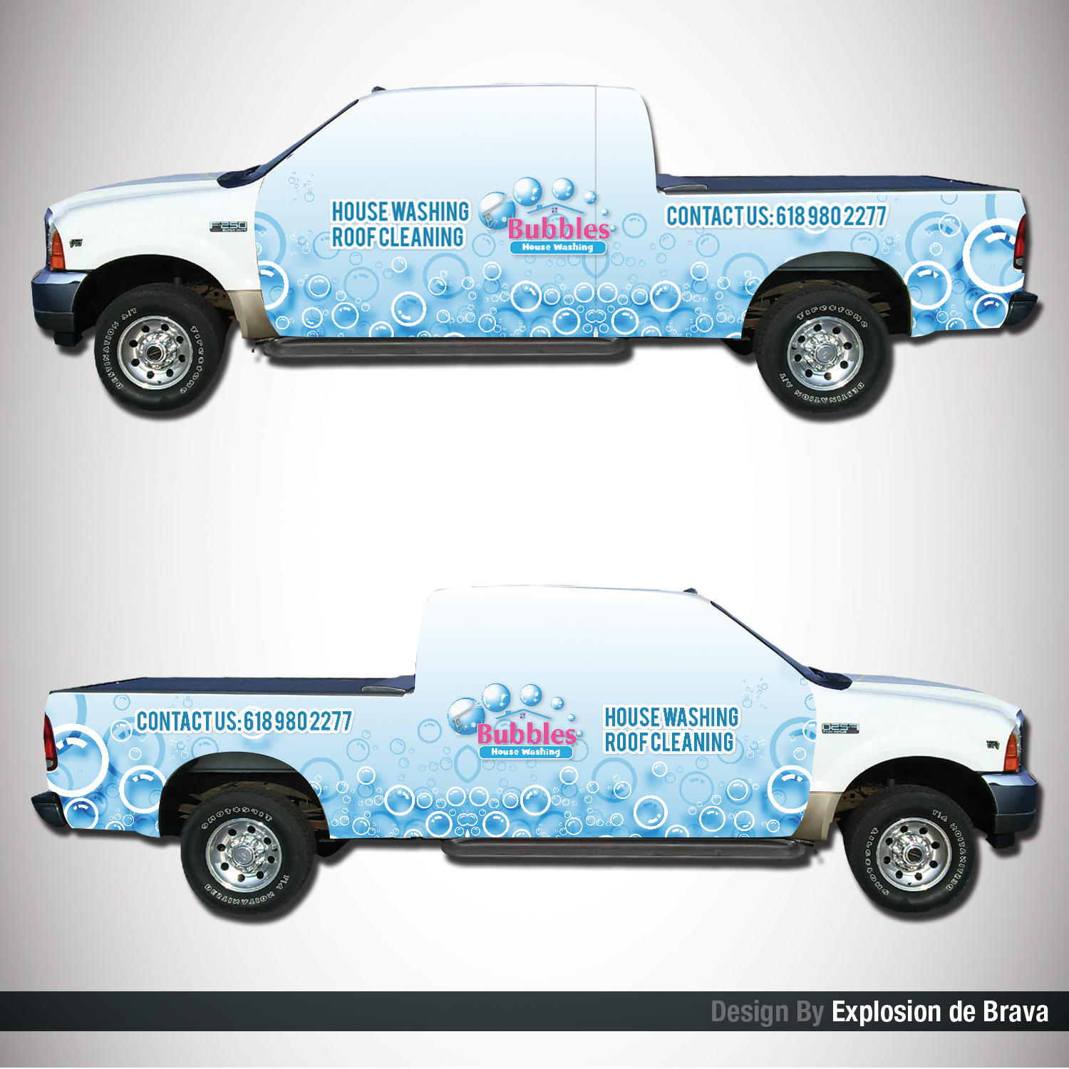 Signage Design by BHAMQR for Bubbles House Washing | Design #11633201
