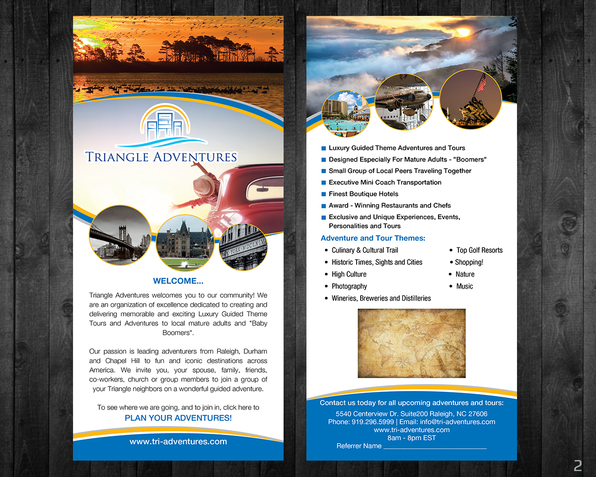 upmarket feminine tourism flyer design for triangle adventures by flyer themes