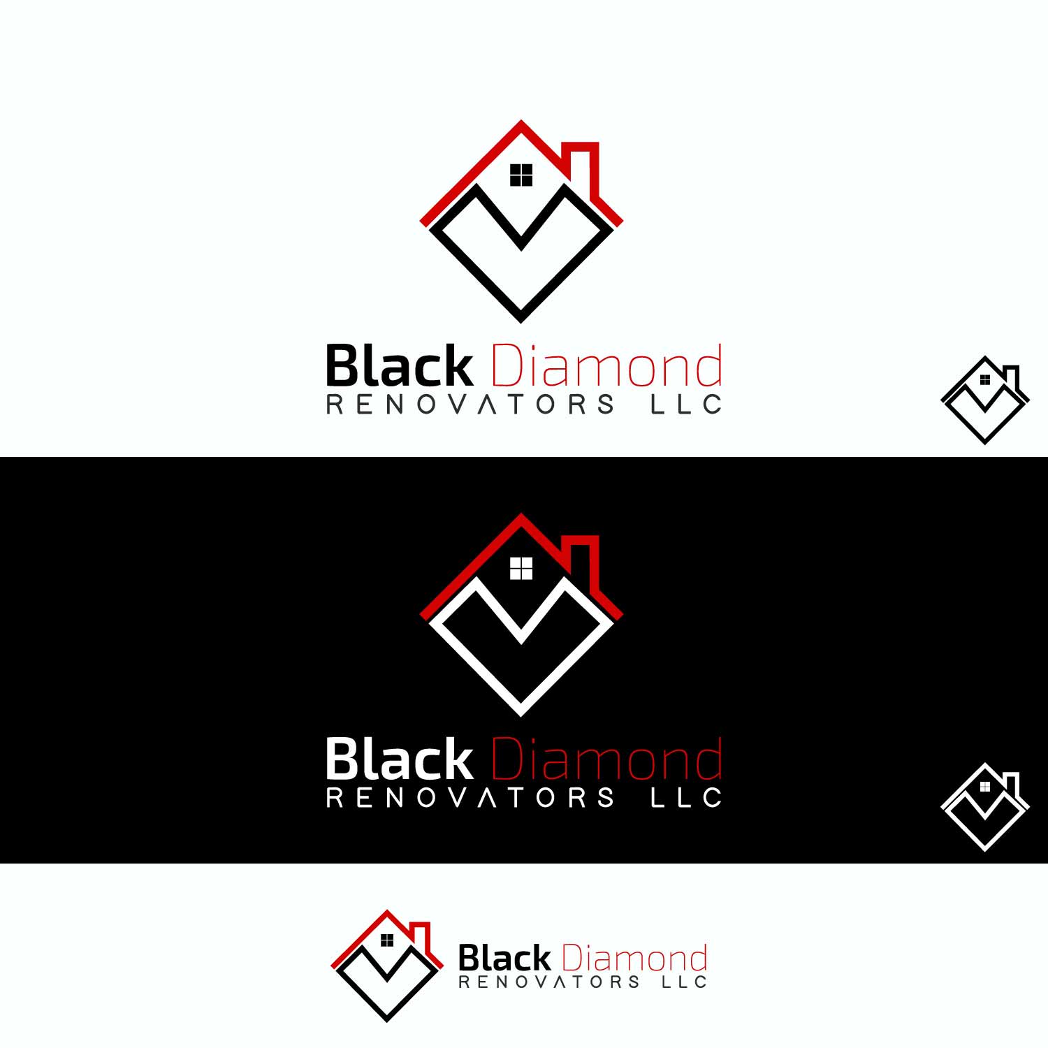 Logo Design by graphiclip for black Diamond Renovators LLC | Design #11582025