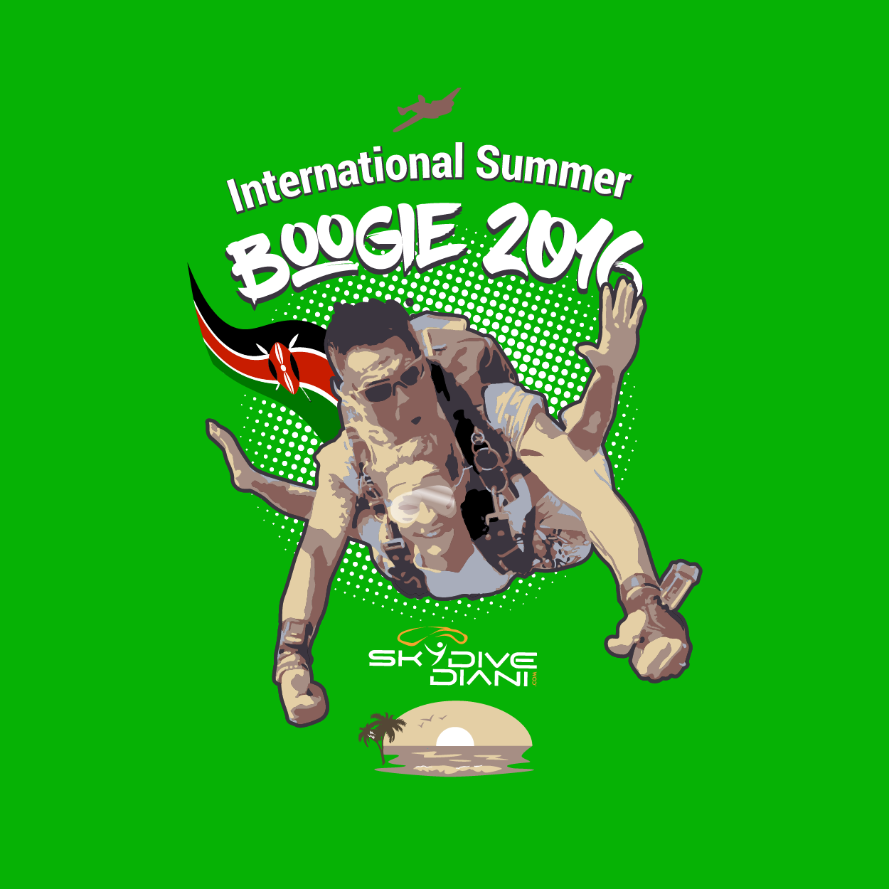 T-shirt Design by nail5657 for Skydive Diani | Design #11588660