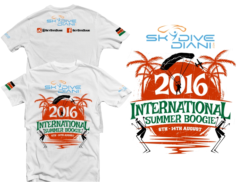 T-shirt Design by 2ndfloorharry for Skydive Diani | Design #11593997