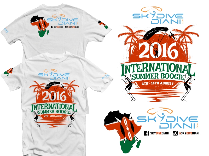 T-shirt Design by 2ndfloorharry for Skydive Diani | Design #11612119