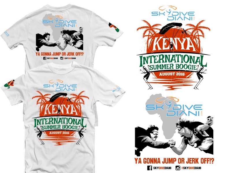 T-shirt Design by 2ndfloorharry for Skydive Diani | Design #11619736