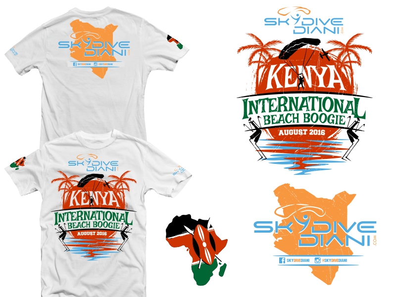 T-shirt Design by 2ndfloorharry for Skydive Diani | Design #11634707