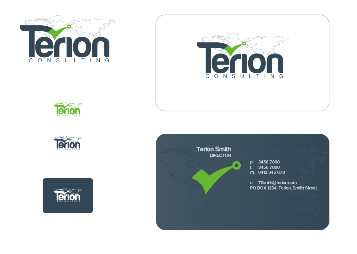 Business Card Design by sD for Terion Consulting | Design #25902