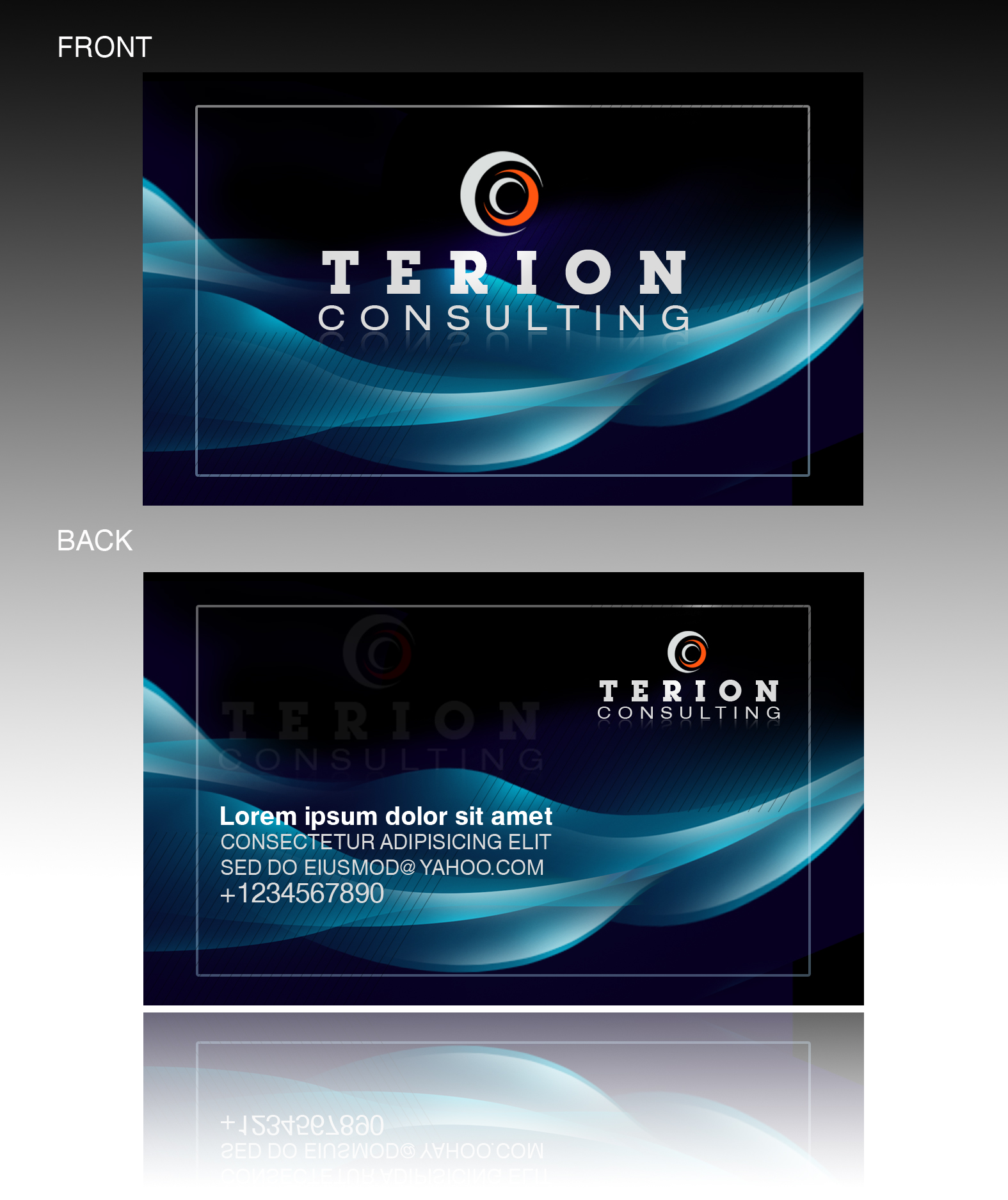 Business Card Design by disign for Terion Consulting | Design #24770