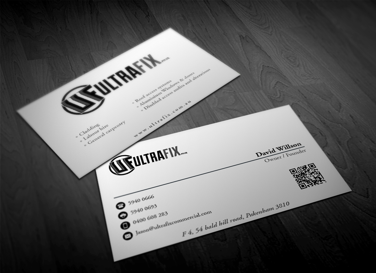 Business Card Design by Pointless Pixels India for Ultrafix | Design #11658311