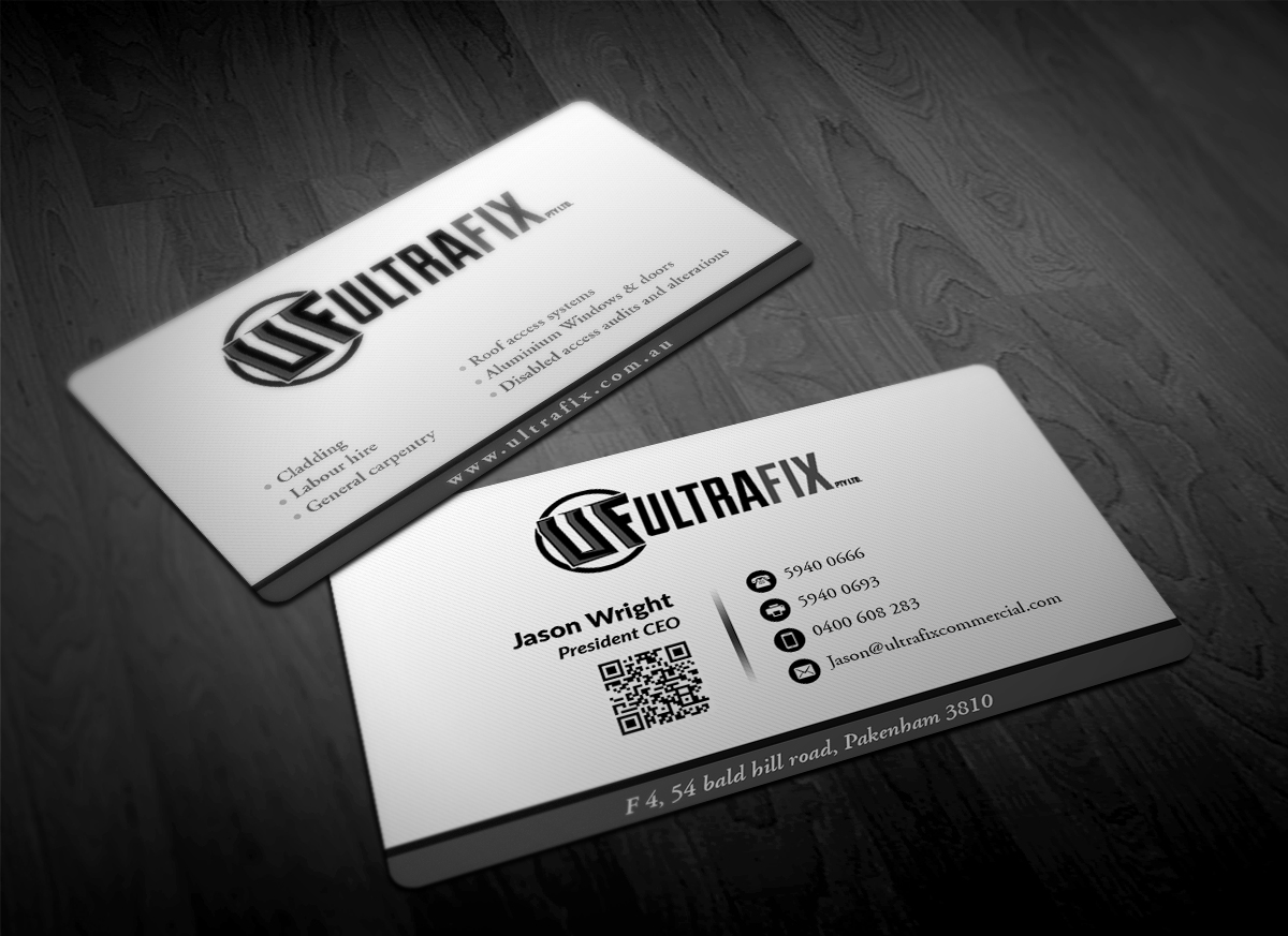 Business Card Design by Pointless Pixels India for Ultrafix | Design #11658314