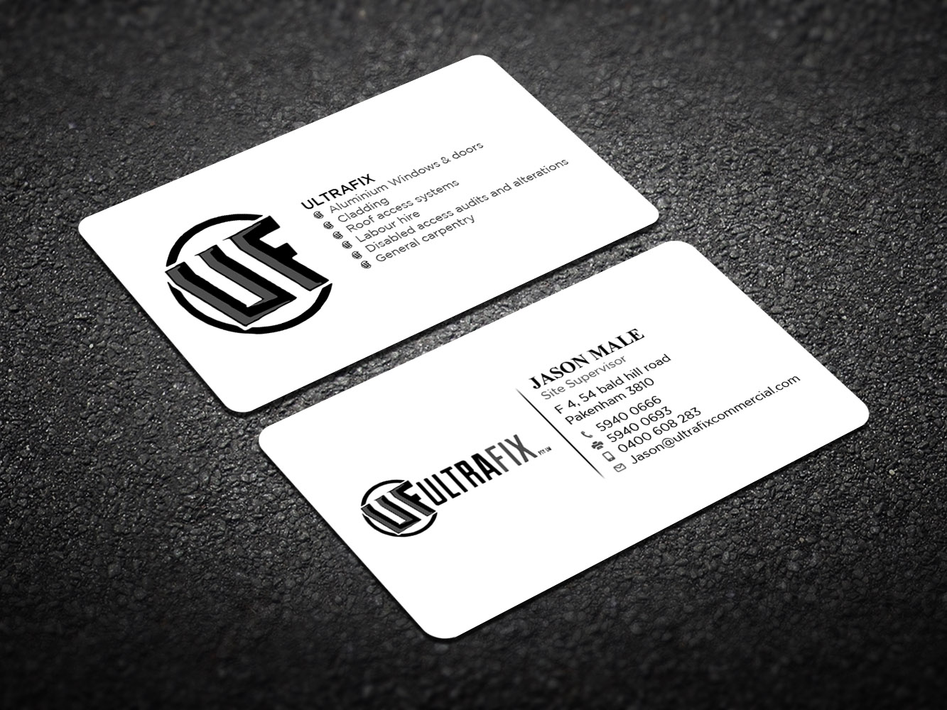 Business Card Design by Verified artistry (Design garden) for Ultrafix | Design #11661045