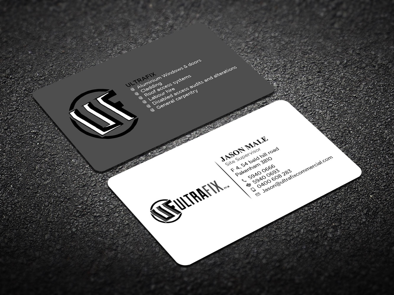 Business Card Design by Verified artistry (Design garden) for Ultrafix | Design #11661046
