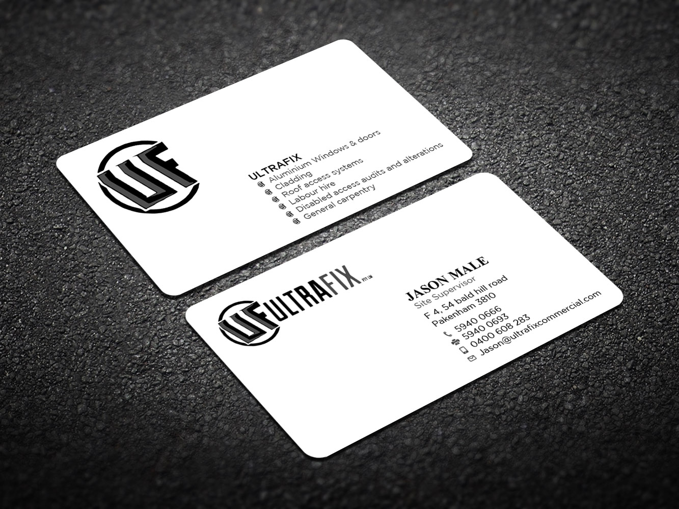Business Card Design by Verified artistry (Design garden) for Ultrafix | Design #11661049