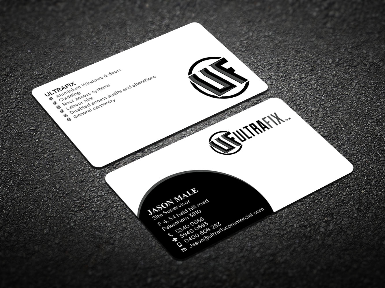 Business Card Design by Verified artistry (Design garden) for Ultrafix | Design #11661053