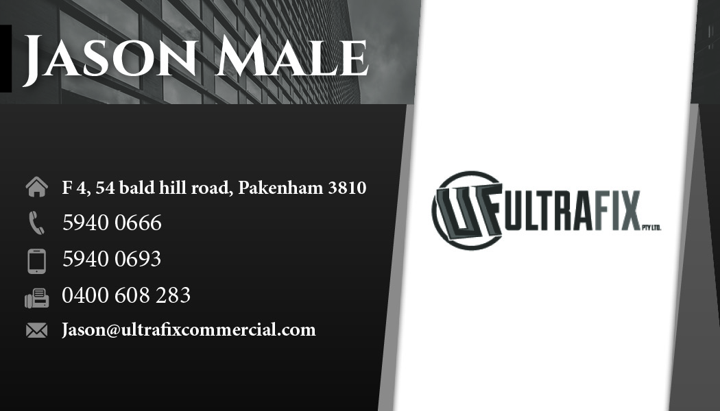 Business Card Design by Kimini for Ultrafix | Design #11648407