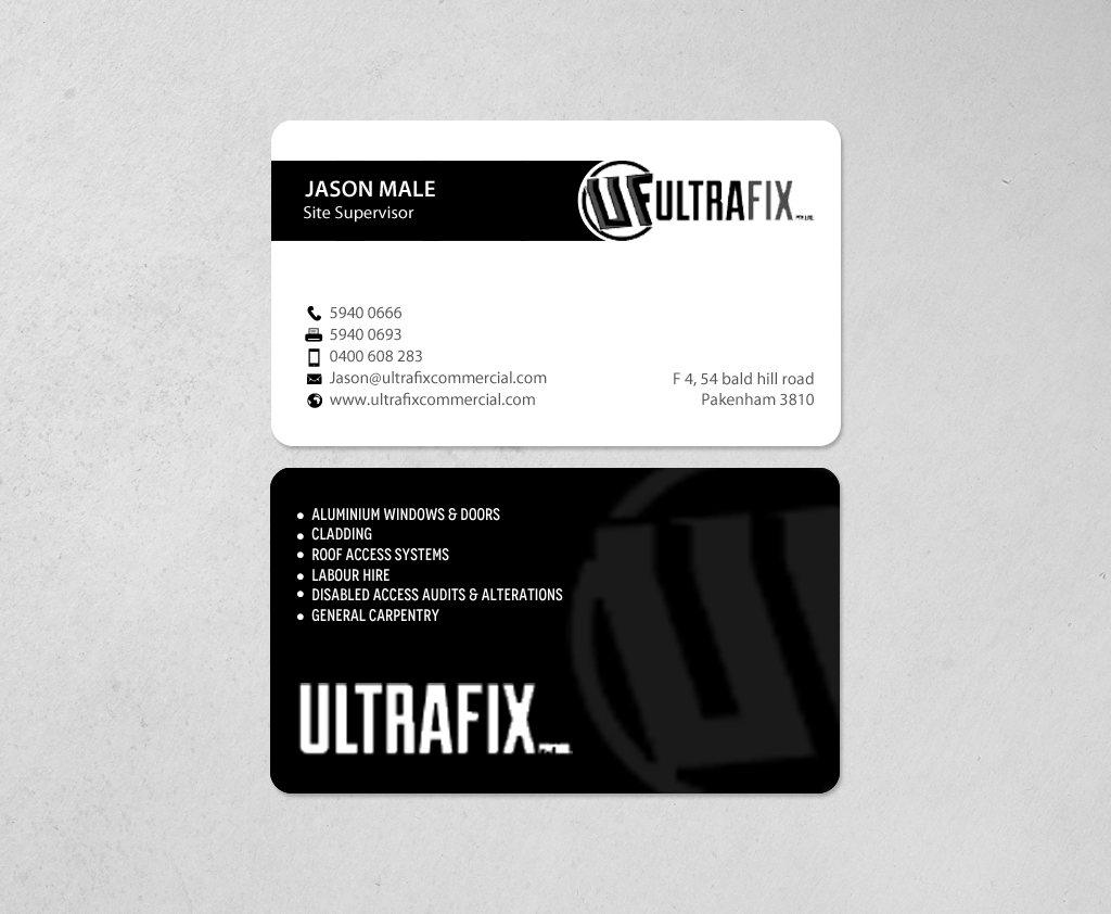 Design de Carte de Visite par chandrayaan.creative pour Ultrafix | Design #11648036