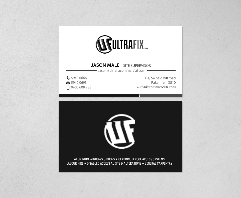 Design de Carte de Visite par chandrayaan.creative pour Ultrafix | Design #11648039