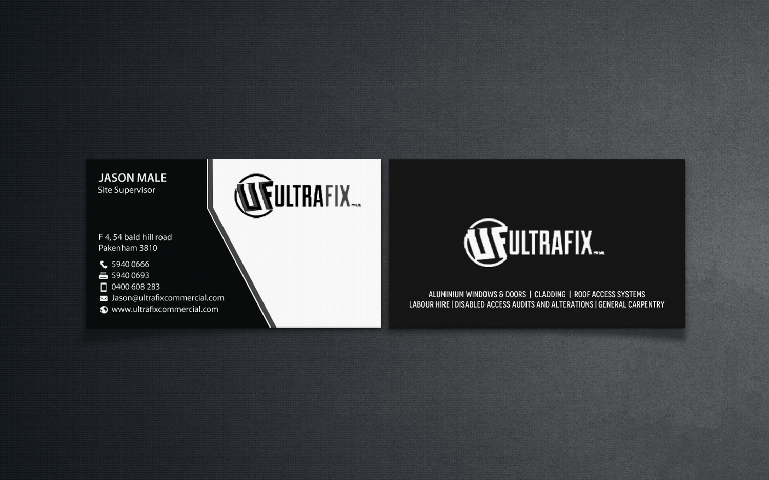 Design de Carte de Visite par chandrayaan.creative pour Ultrafix | Design #11648049