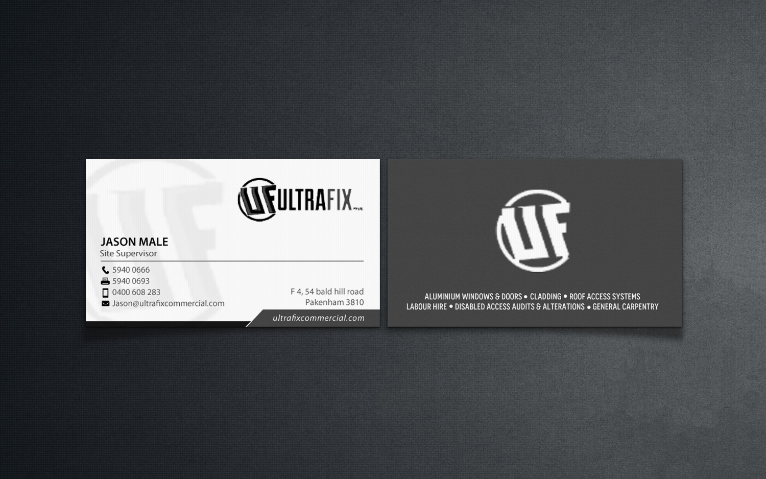 Design de Carte de Visite par chandrayaan.creative pour Ultrafix | Design #11648050