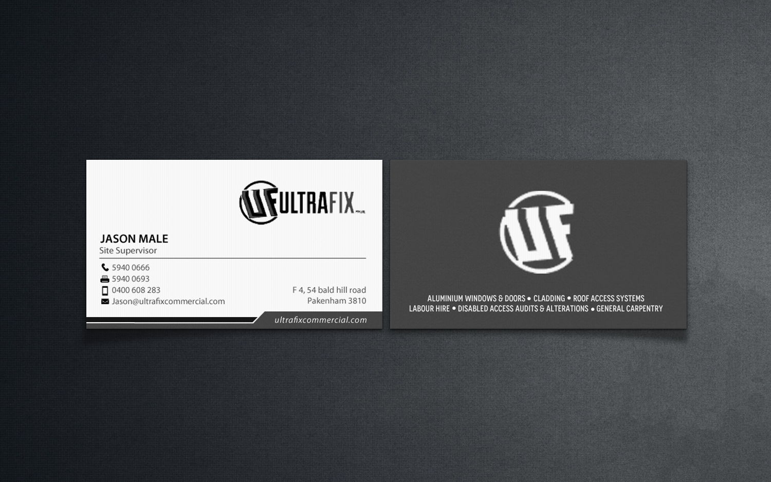 Design de Carte de Visite par chandrayaan.creative pour Ultrafix | Design #11648052