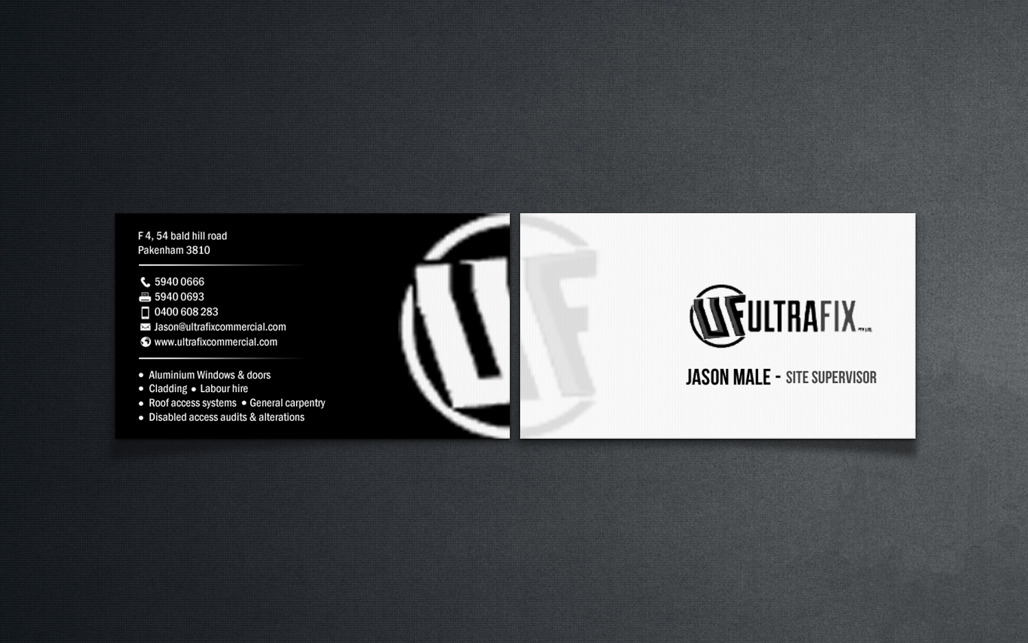 Design de Carte de Visite par chandrayaan.creative pour Ultrafix | Design #11648058