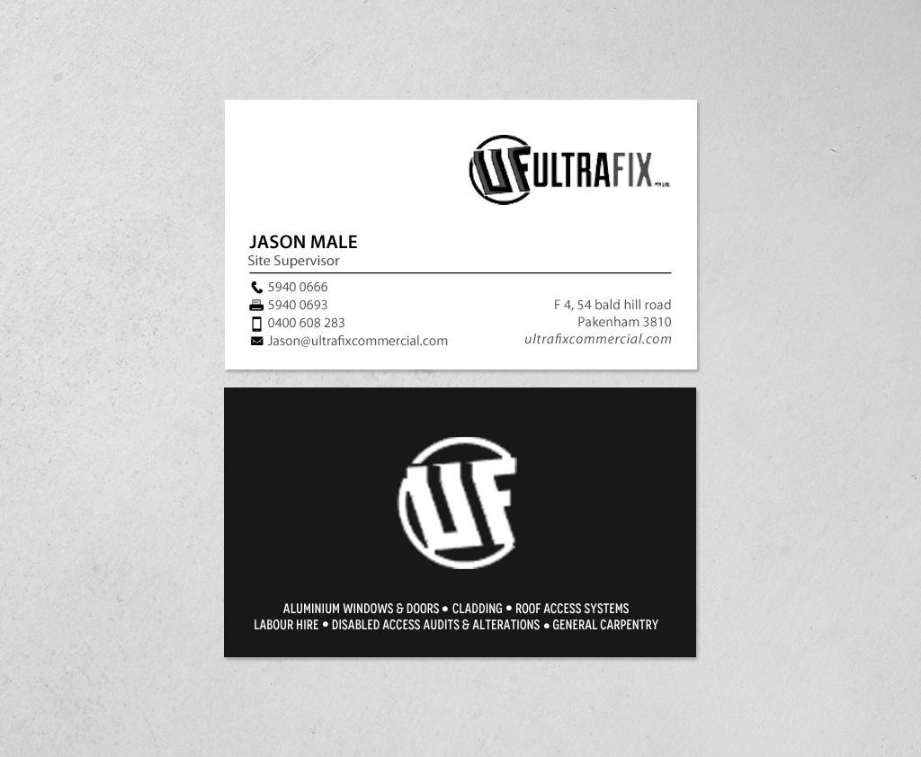 Business Card Design by chandrayaan.creative for Ultrafix | Design #11710590