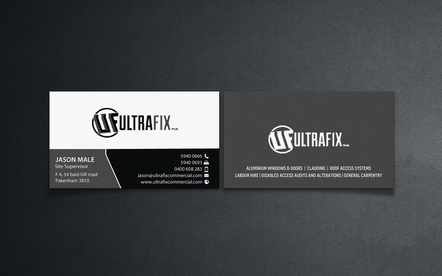 Business Card Design by chandrayaan.creative for Ultrafix | Design #11710605