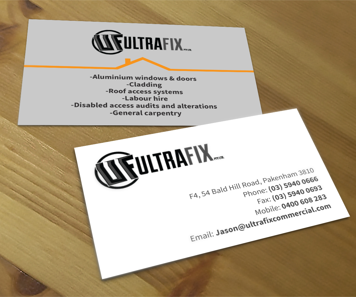 Business Card Design by Bytes Creative for Ultrafix | Design #11657285