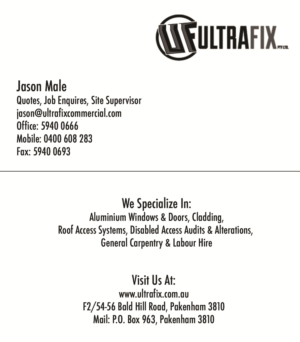 Business Card Design by misty.newell for Ultrafix | Design: #11668462