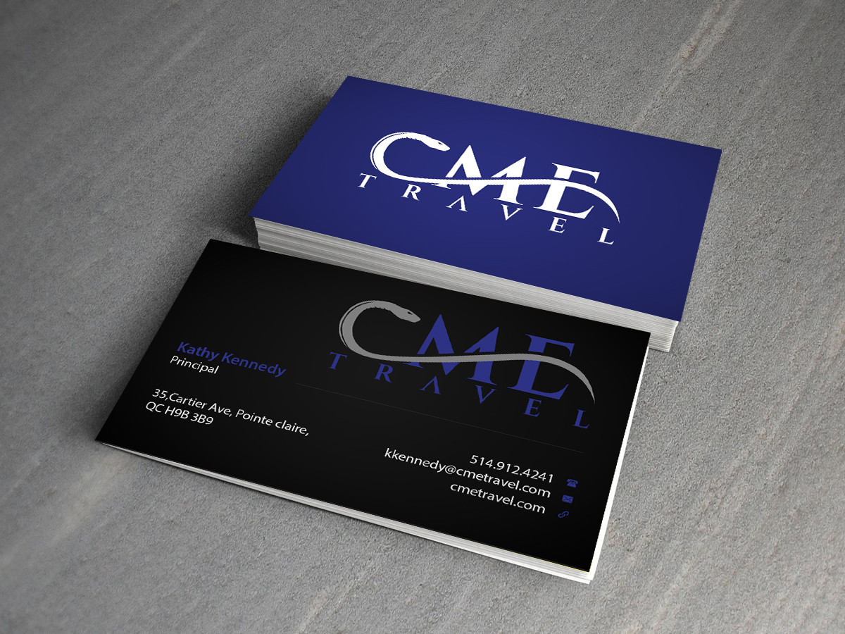 Business Card Design by Creations Box 2015 for cme travel | Design #11610081