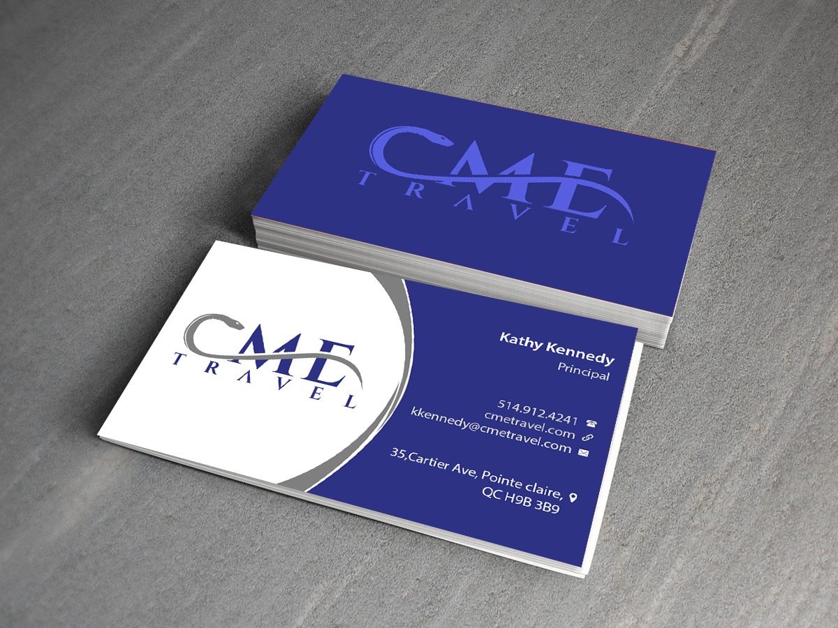 Business Card Design by Creations Box 2015 for cme travel | Design #11610085