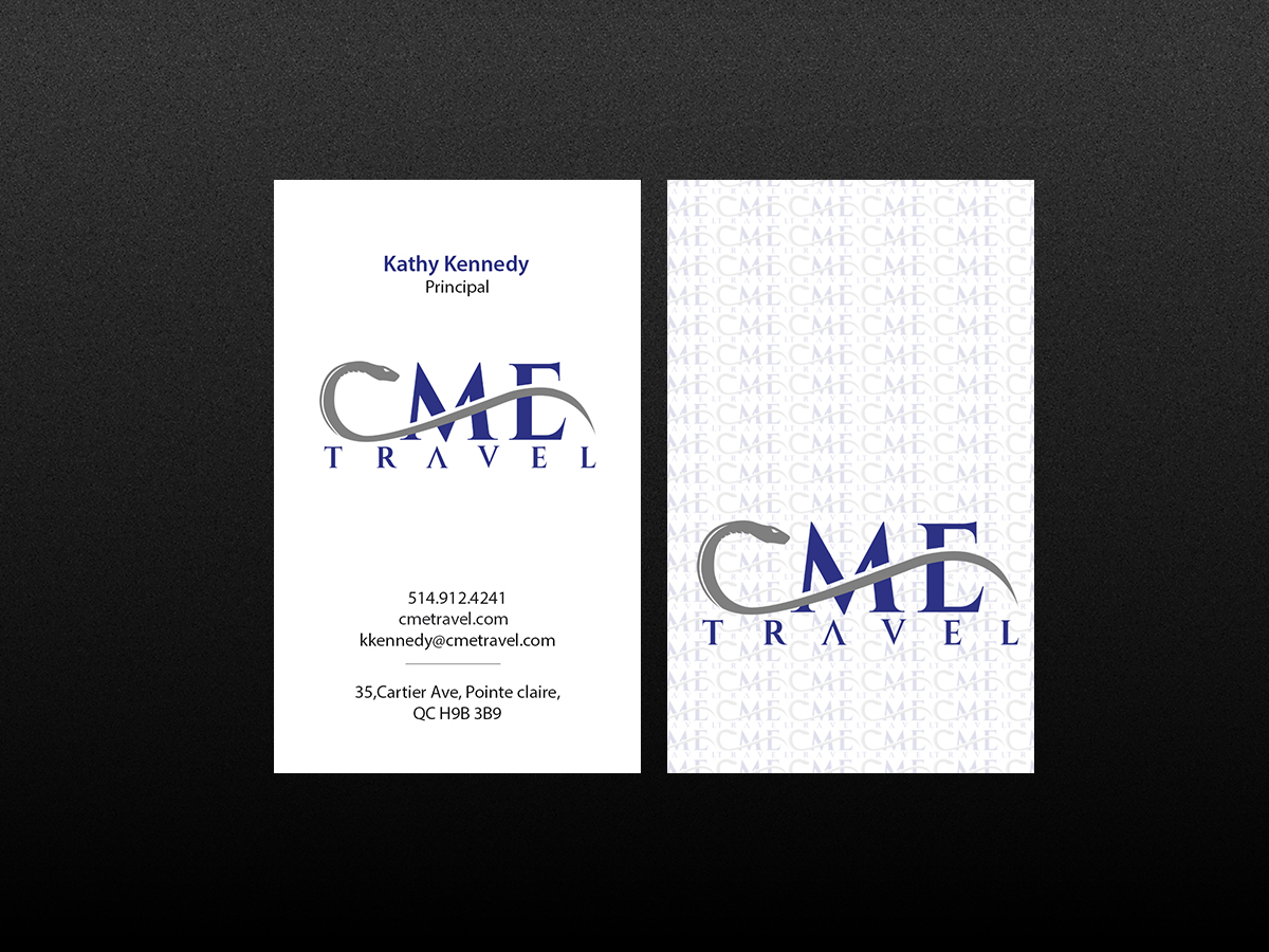 Business Card Design by Creations Box 2015 for cme travel | Design #11610086