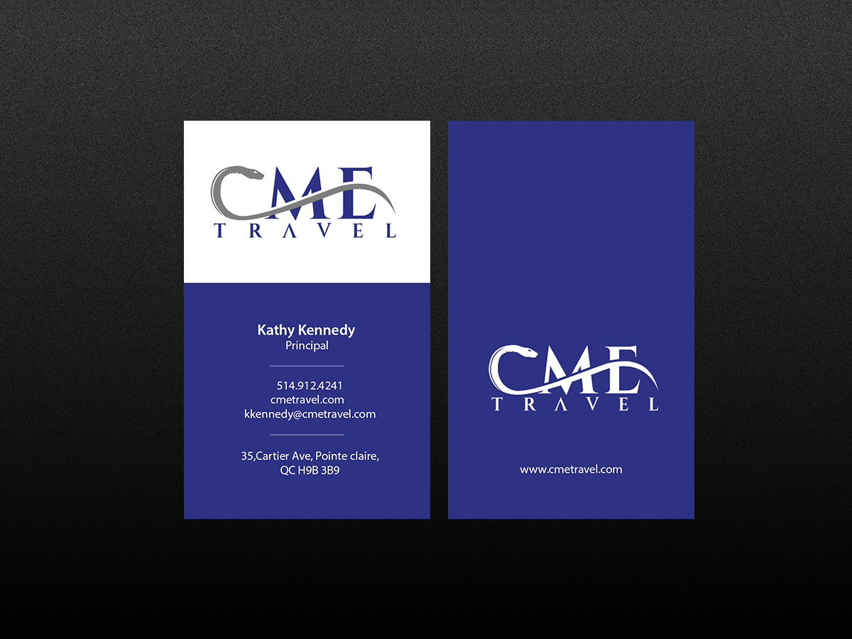 Business Card Design by Creations Box 2015 for cme travel | Design #11610088